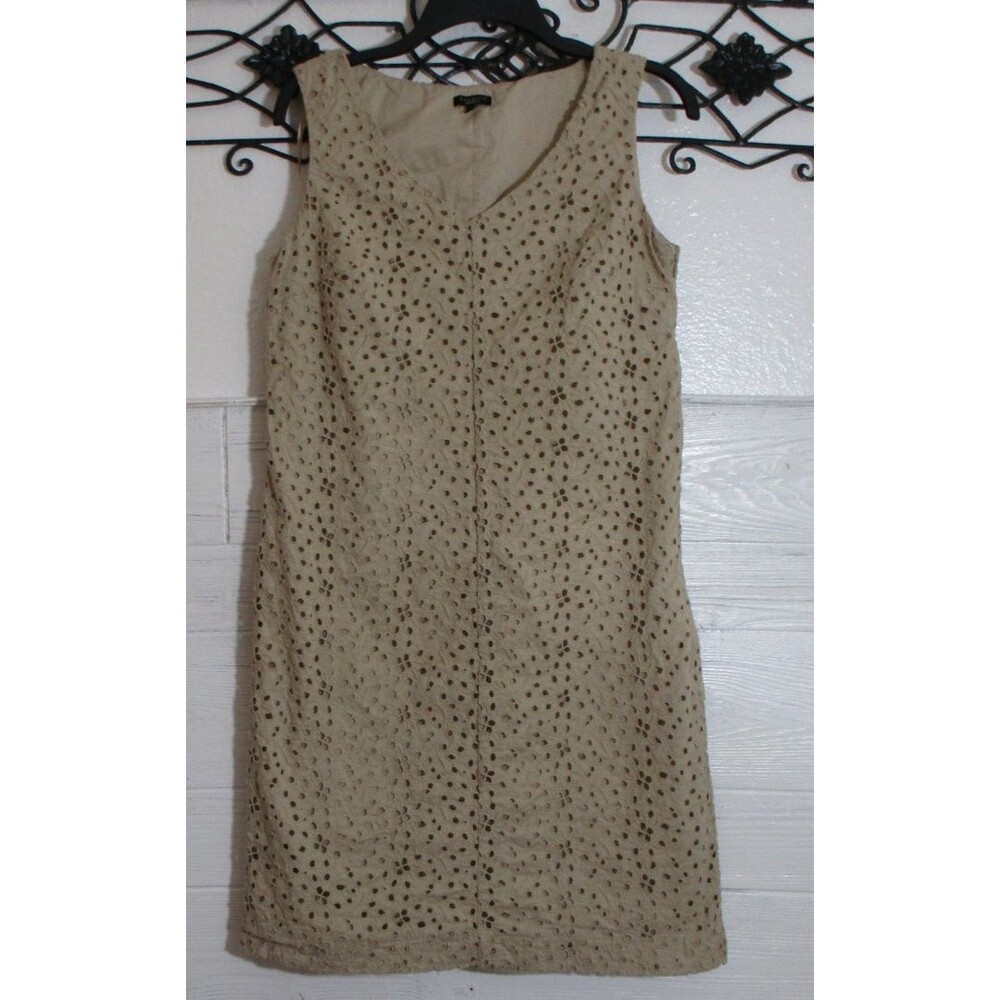 Talbots Women's Dress Size 8 Tan Sleeveless V Neck